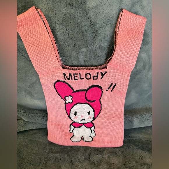 🩷Sanrio My Melody Knit Tote Bag & 20 + Accessories Bundle - Picture 2 of 7